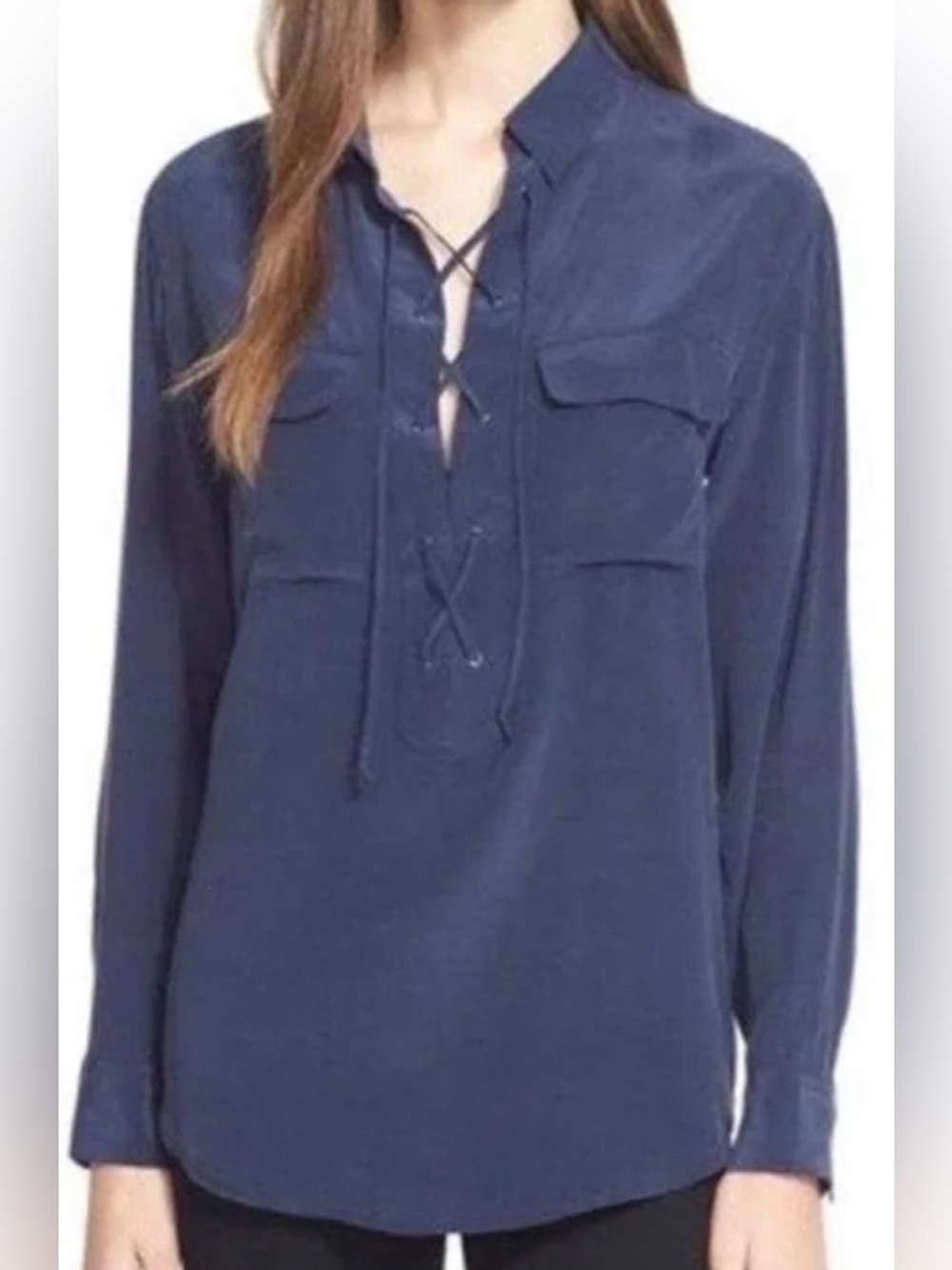 EQUIPMENT Femme Knox navy blouse
